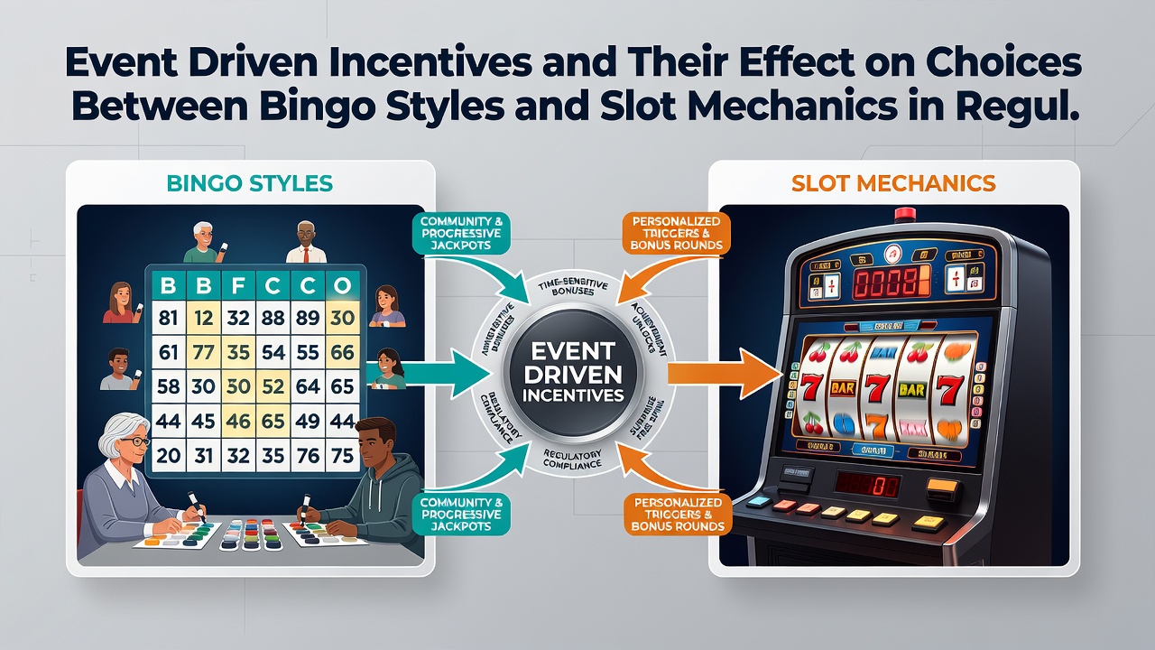 Slot machines and bingo terminals side by side in a British casino showing incentive displays